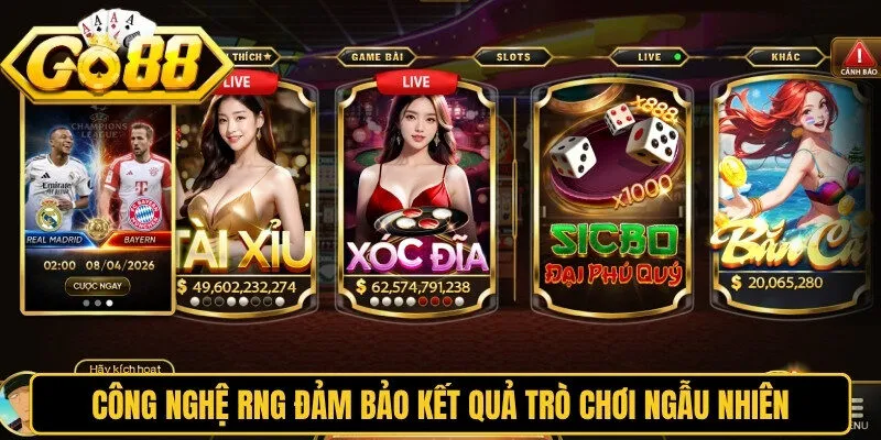 Go88 – Nhận Code Tân Thủ| Trải Nghiệm Game Đỉnh Mỗi Ngày 9 Sunwin Công nghệ RNG đảm bảo kết quả trò chơi ngẫu nhiên, minh bạch tuyệt đối