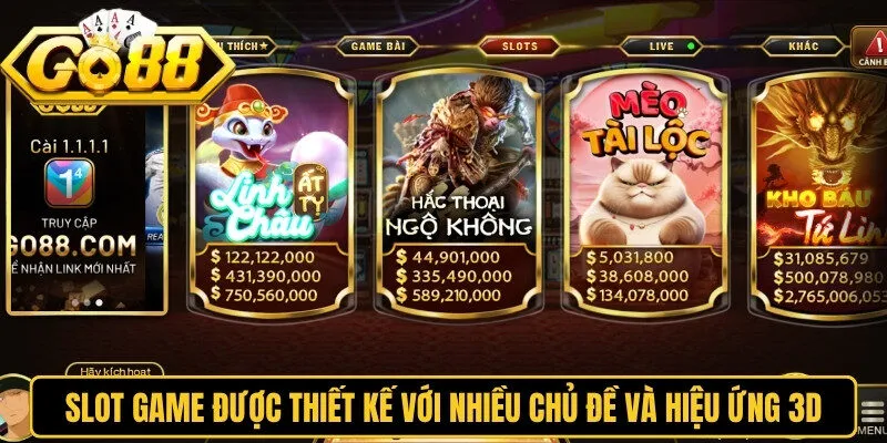 Go88 – Nhận Code Tân Thủ| Trải Nghiệm Game Đỉnh Mỗi Ngày 11 Sunwin Slot game tại nền tảng được thiết kế với nhiều chủ đề và hiệu ứng 3D bắt mắt